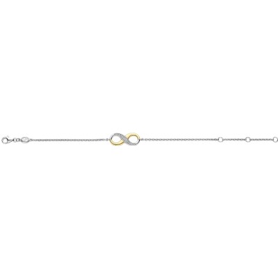 Bracelet Ti Sento en argent doré et oxyde de zirconium
