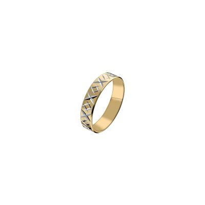 Alliance en or jaune et rhodium