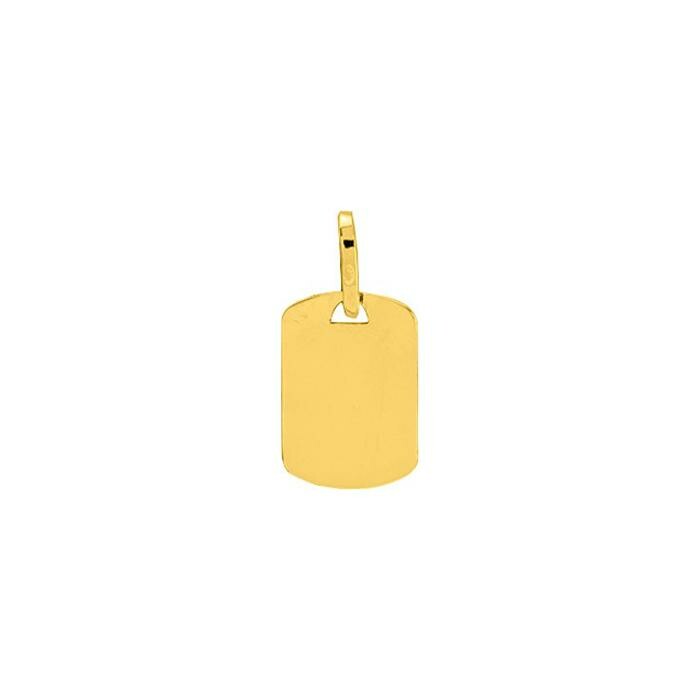 Médaille plaque tonneau en or jaune