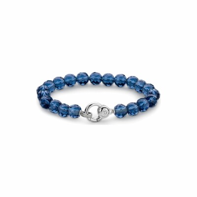 Bracelet Ti Sento en argent et perles bleues