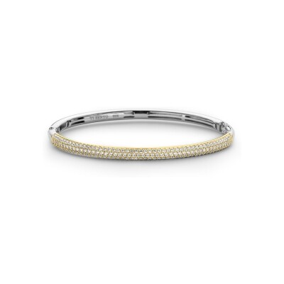 Bracelet Ti Sento en argent, argent plaqué or jaune et oxyde de zirconium