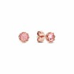 Boucles d'oreilles clous Pandora Signature couronne scintillante rose en metal doré rose et cristal