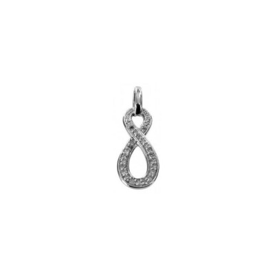 Pendentif Infini en or blanc et diamant