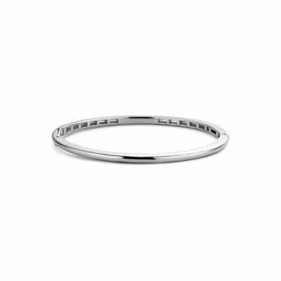 Bracelet jonc Ti Sento en argent rhodié