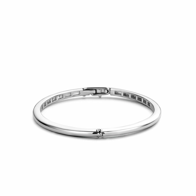 Bracelet jonc Ti Sento en argent rhodié