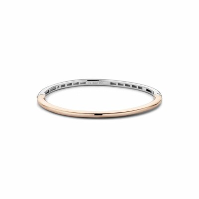 Bracelet jonc Ti Sento en argent doré rose
