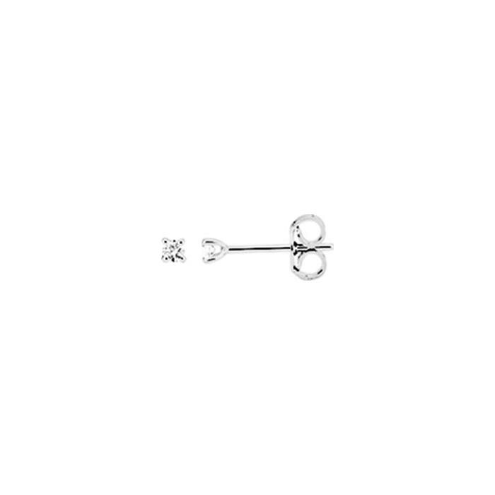 Puces d'oreilles en or blanc et diamants, 0.09ct