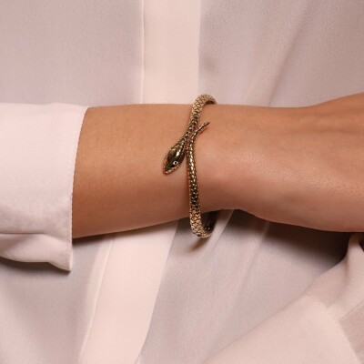 Bracelet jonc Ti Sento en argent doré, forme animale