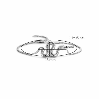 Bracelet Ti Sento en argent rhodié, motif animal
