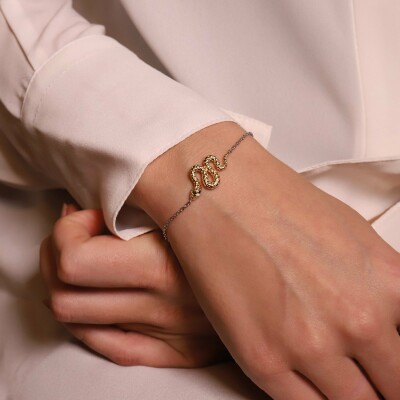 Bracelet Ti Sento en argent doré, forme animale