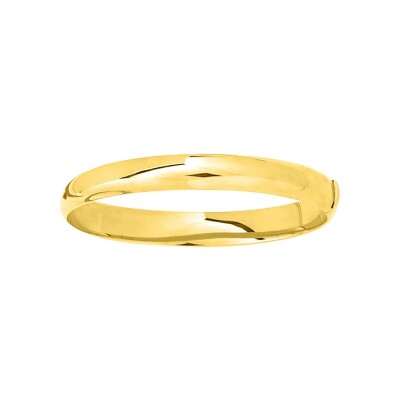 Bracelet Jonc lisse 9mm en or jaune