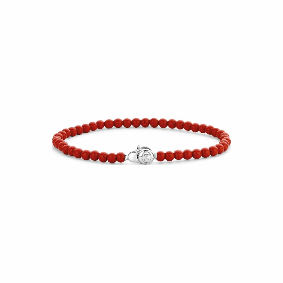 Bracelet Ti Sento en argent et pierres synthétiques rouges