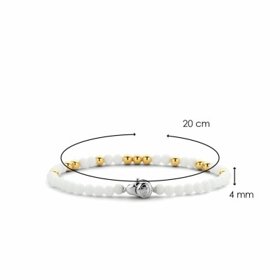 Bracelet Ti Sento en argent rhodié et pierres synthétiques blanches
