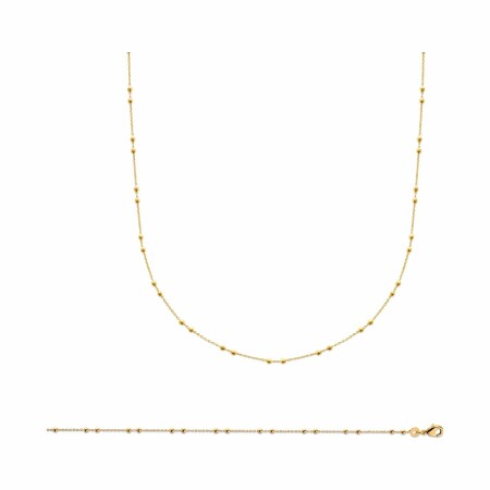 Collier en plaqué or, 45cm