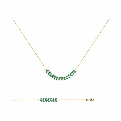 Bracelet en plaqué or et émail, 18cm