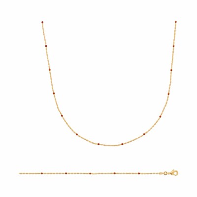 Collier en plaqué or et émail, 42cm