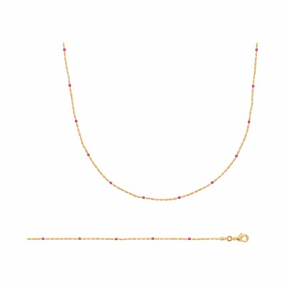 Collier en plaqué or et émail, 42cm