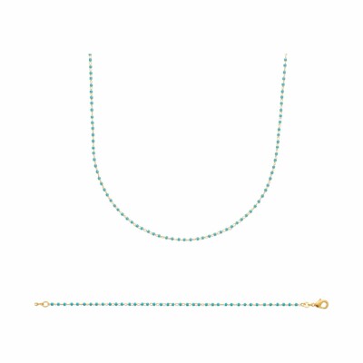 Collier en plaqué or, 42cm