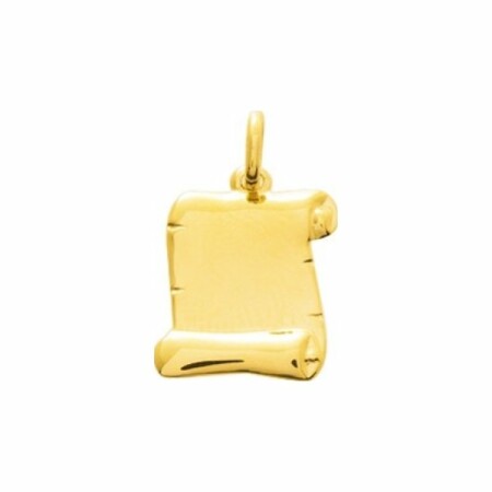 Pendentif parchemin en or jaune