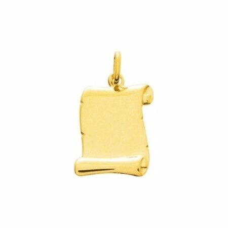 Pendentif parchemin en or jaune