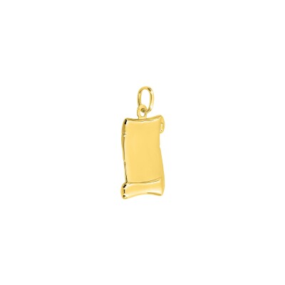 Pendentif parchemin en or jaune
