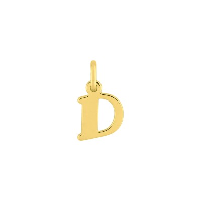 Pendentif initiale lettre D en or jaune