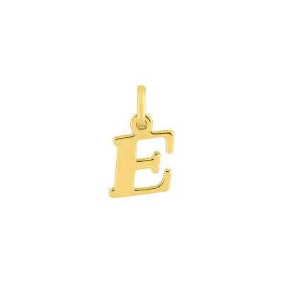 Pendentif initiale lettre E en or jaune