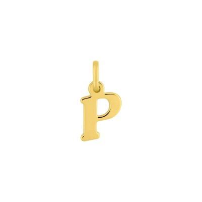 Pendentif initiale lettre P en or jaune