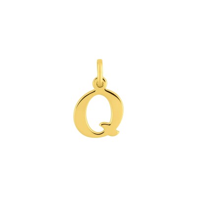 Pendentif initiale lettre Q en or jaune