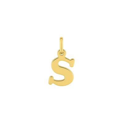 Pendentif initiale lettre S en or jaune