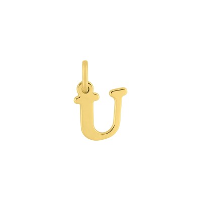 Pendentif initiale lettre U en or jaune