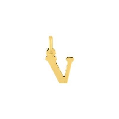 Pendentif initiale lettre V en or jaune