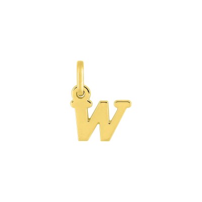 Pendentif initiale lettre W en or jaune
