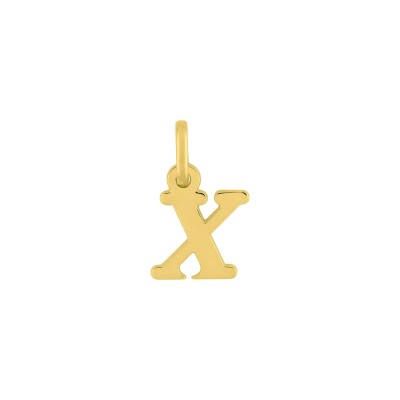 Pendentif initiale lettre X en or jaune