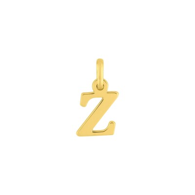 Pendentif initiale lettre Z en or jaune