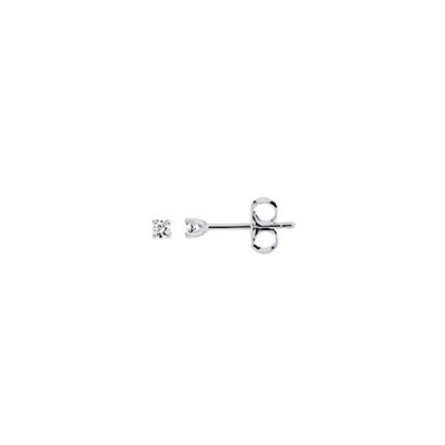 Puces d'oreilles en or blanc et diamants, 0.07ct