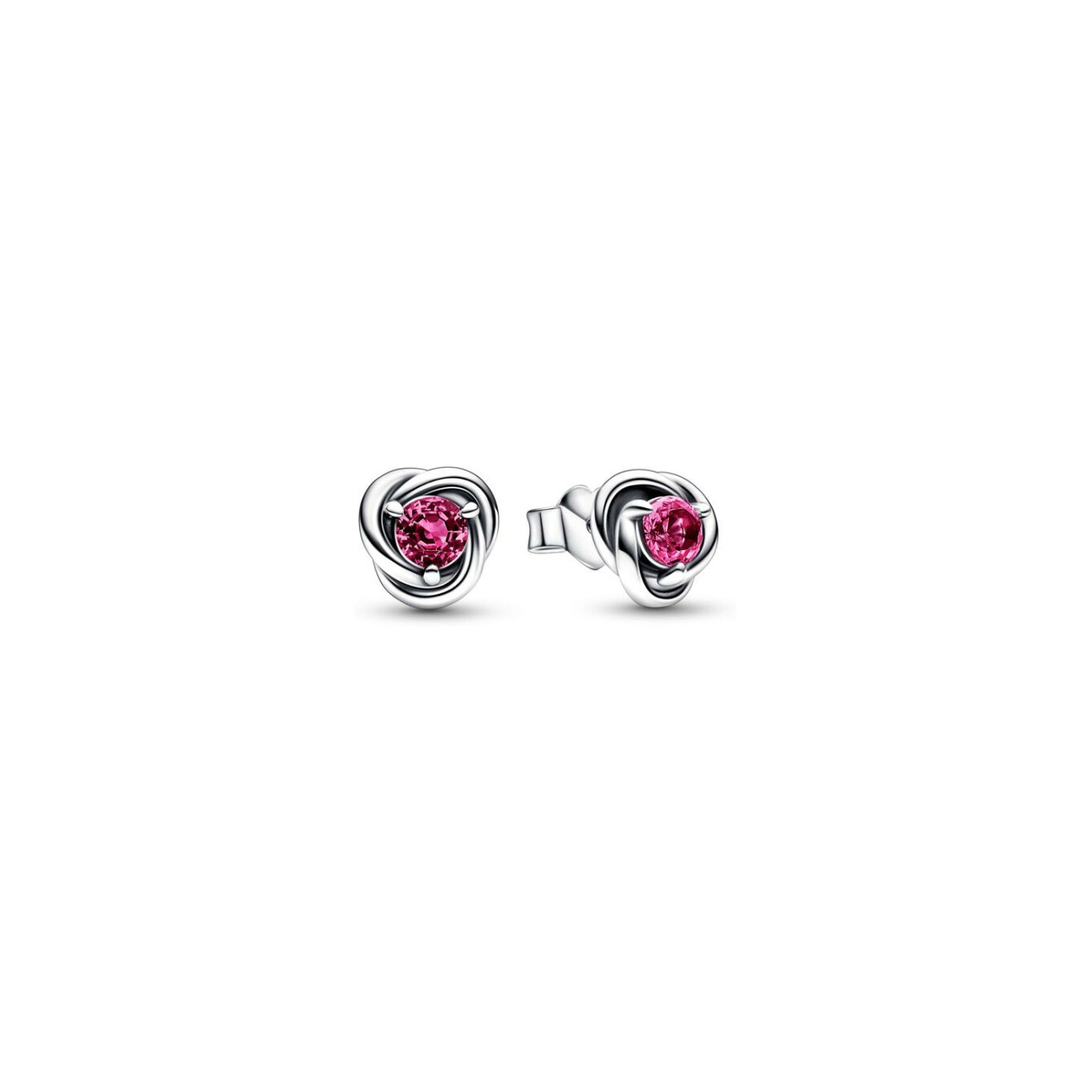 Boucles d'oreilles Pandora Moments Cercle Éternité Rose en argent