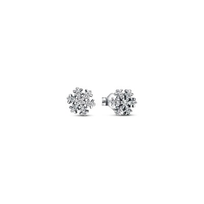 Boucles d'oreilles Pandora Moments Flocon De Neige Scintillant en argent