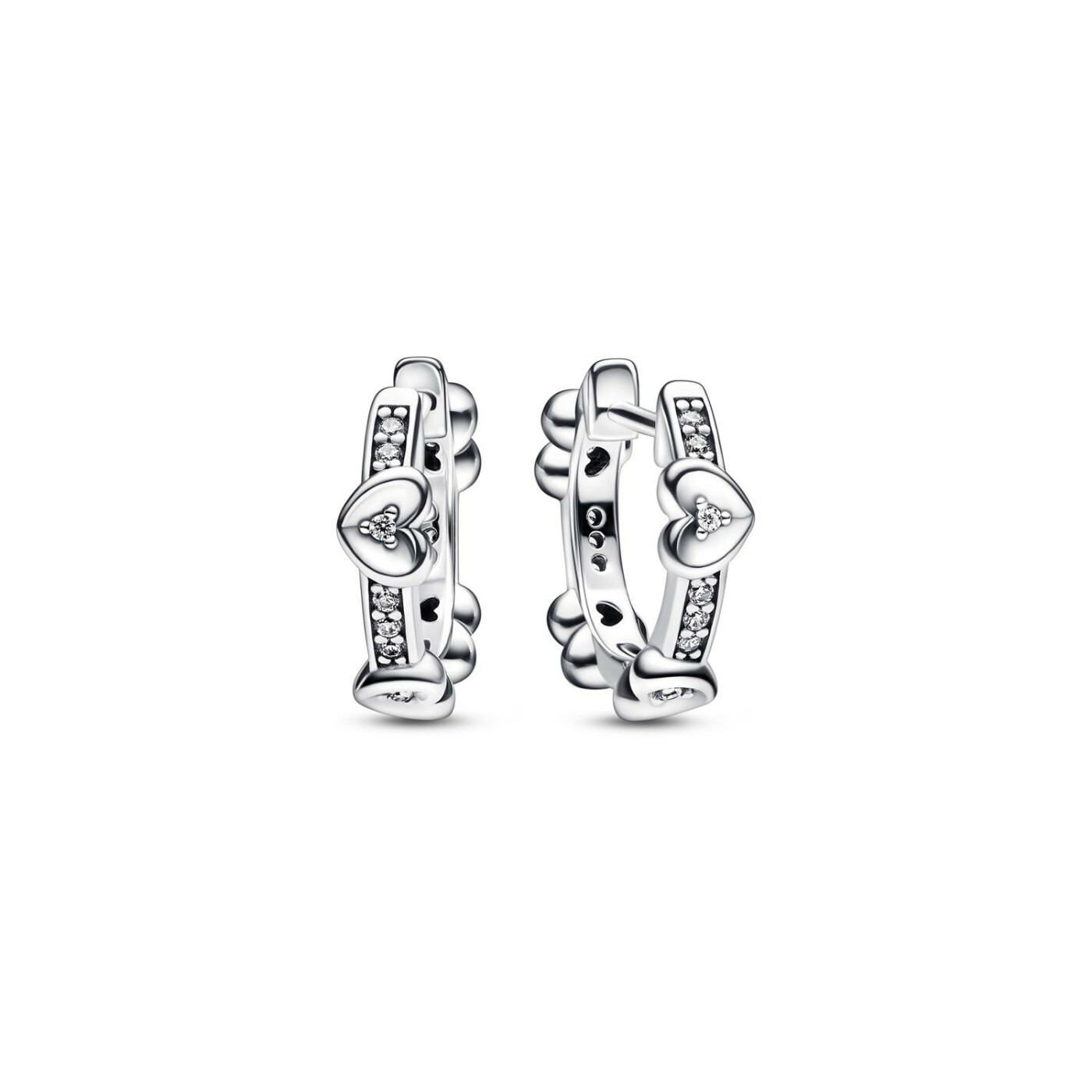 Boucles d'oreilles créoles Pandora en argent