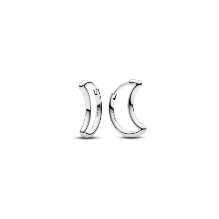 Boucles d'oreilles Créoles Pandora Lune en argent