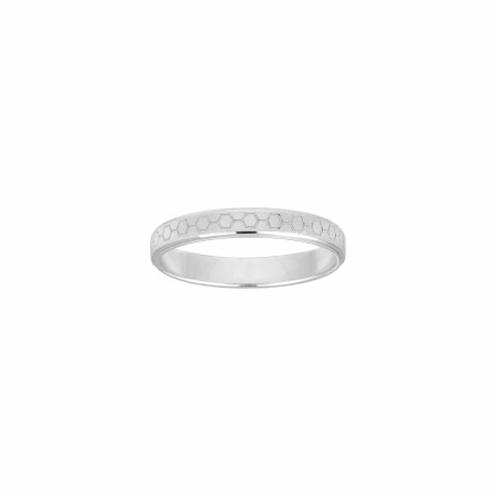 Alliance fantaisie en or blanc, 3mm