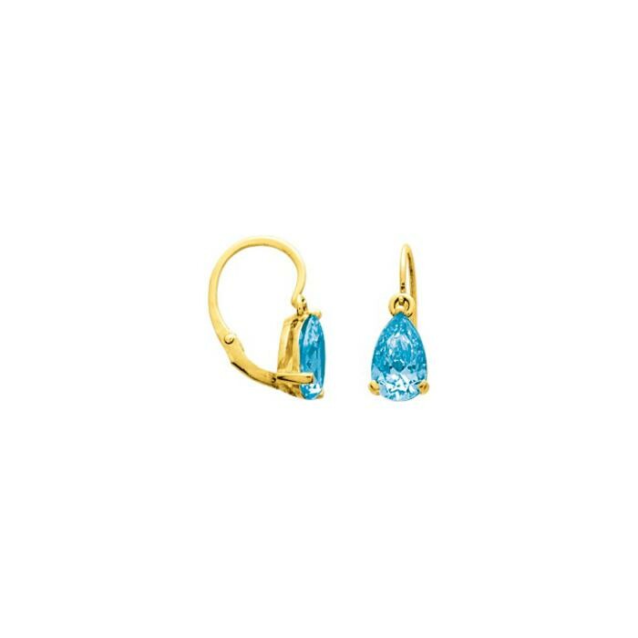 Boucles d'oreilles en or jaune et topazes