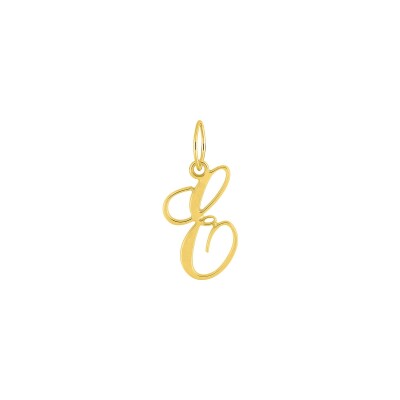 Pendentif initiale lettre E en or jaune