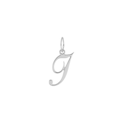 Pendentif initiale lettre I en or blanc