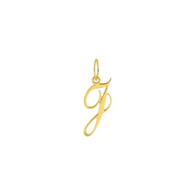 Pendentif initiale lettre J en or jaune