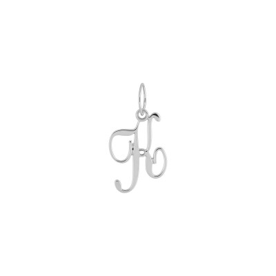Pendentif initiale lettre K en or blanc
