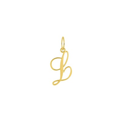 Pendentif initiale lettre L en or jaune