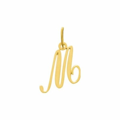 Pendentif lettre M en or jaune