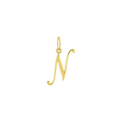 Pendentif initiale lettre N en or jaune