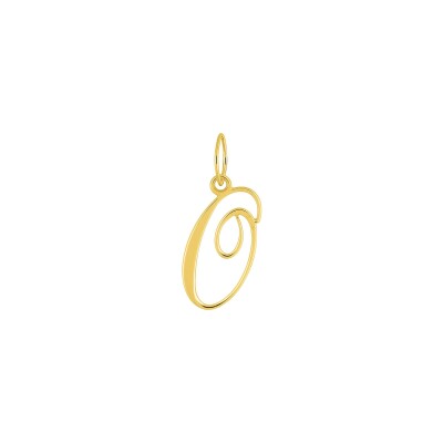 Pendentif initiale lettre O en or jaune
